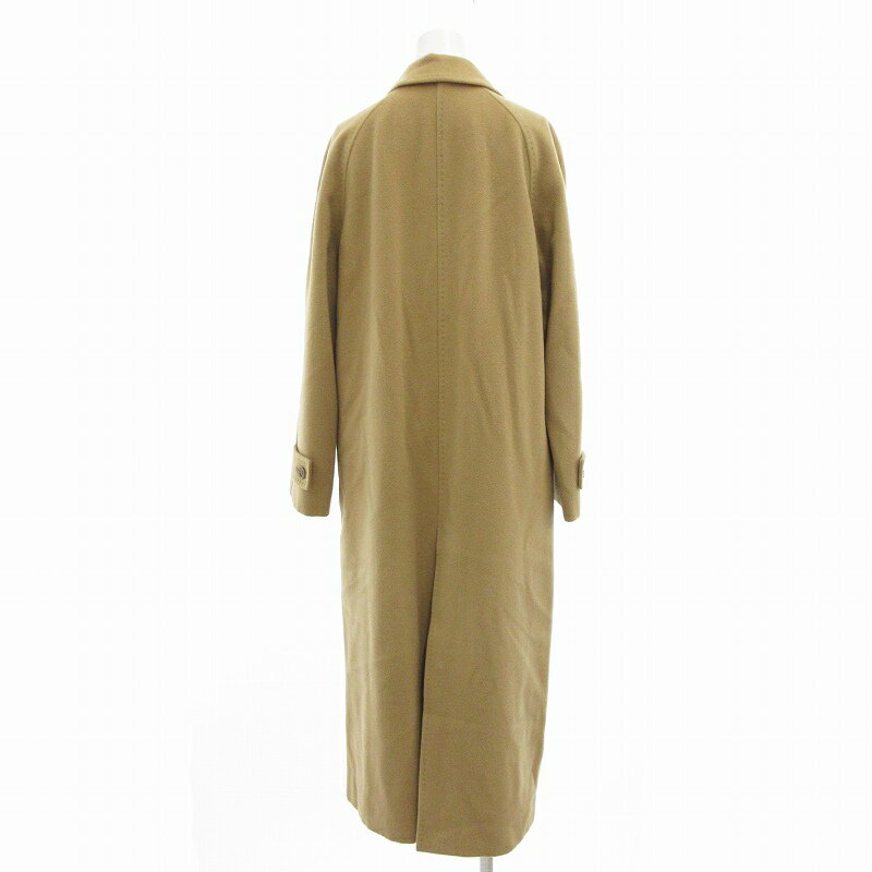 【中古】ブルックスブラザーズ BROOKS BROTHERS ステンカラ—コート バルマカーンコート カシミヤ混 7AR ベージュ /UO ■GY09 レディース 【ベクトル 古着】 250408