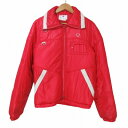 【中古】デサント DESCENTE 80's〜90's ヴィンテージ 中綿ブルゾン スキーウェア ジップアップ インフード ワッペン L 赤 白 ■GY09 X...