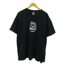 【中古】ハフ HUF × MARVEL マーベル Black Suit Spider-Man Tee Tシャツ カットソー スパイダーマン 半袖 XL 黒 ブラック 0531 メンズ 【ベクトル 古着】 250531
