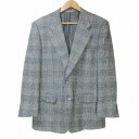 【中古】ニナリッチ NINA RICCI ムッシュ Monsieur テーラードジャケット ブレザー シングル 2B グレンチェック 総裏地 94 AB4 S相当 グレー系 ■GY09 X メンズ 【ベクトル 古着】 250618