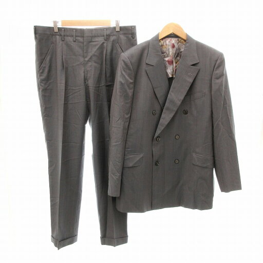 【中古】ENGLISH CLASS BY BOSTON スーツ セットアップ テーラードジャケット パンツ ダブルブレスト シャドーストライプ 玉虫 グレー /JS ●ECO メンズ 【ベクトル 古着】 250718 【中古】ENGLISH CLASS BY BOSTON スーツ セットアップ テーラードジャケット パンツ ダブルブレスト シャドーストライプ 玉虫 グレー /JS ●ECO メンズ 【ベクトル 古着】 250718