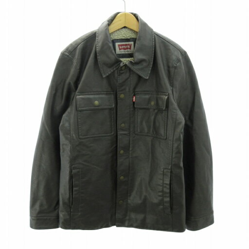 【中古】リーバイス Levi's フェイクレザージャケット ブルゾン 裏地 ボア S こげ茶 ダークブラウン 0704 ●ECO メンズ 【ベクトル 古着】 250717 【中古】リーバイス Levi's フェイクレザージャケット ブルゾン 裏地 ボア S こげ茶 ダークブラウン 0704 ●ECO メンズ 【ベクトル 古着】 250717