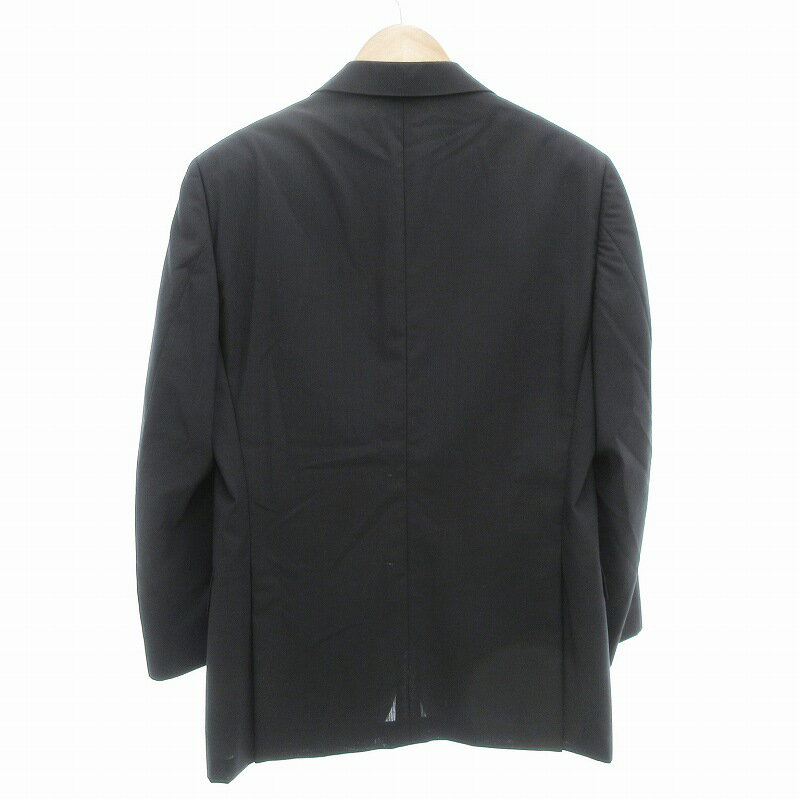 【中古】エルメネジルドゼニア Ermenegildo Zegna テーラードジャケット 背抜き 3B シングル 黒 ブラック 春夏 /AE ●ECO メンズ 【ベクトル 古着】 250719