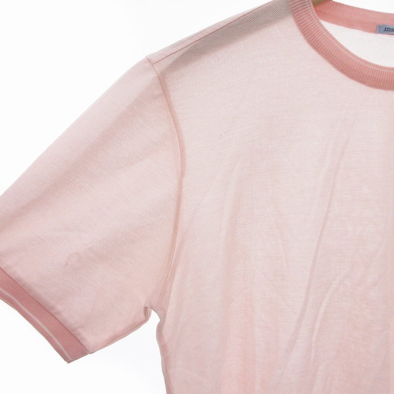 【中古】マーロ malo コットンニット セーター Tシャツ 半袖 52 ピンク /OU ●ECO メンズ 【ベクトル 古着】 250711