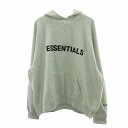 【中古】エフオージー エッセンシャルズ FOG ESSENTIALS ロゴ パーカー ラバープリント グレー L メンズ 【ベクトル 古着】 250630