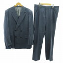 【中古】English Class by Bos-Ton ドメール地 美品 セットアップ スーツ ジャケット フォーマル 裏地ドット 青系 ブルー系 約M ●E...