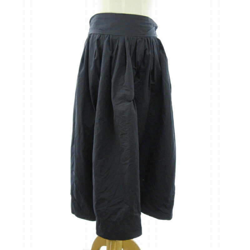 【中古】ジャーナルスタンダード JOURNAL STANDARD ギャザースカート ナイロン ロング丈 40 黒 ブラック 0710 レディース 【ベクトル 古着】 250710