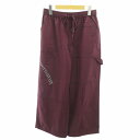 【中古】未使用品 スライ SLY × ミノリムラタ MINORI MURUTA タグ付き 23AW パラシュートパンツ ワーク カーゴ イージー ワイド 2 紅 ボルドー 030GAY01-1420 0718 レディース 【ベクトル 古着】 250718