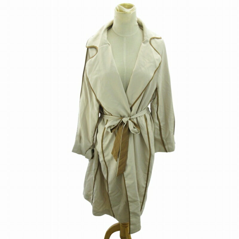 【中古】ノンヘッジ non-hedge ロングコート ガウン ベージュ 0728 ■MET1 レディース 【ベクトル 古着】 250728