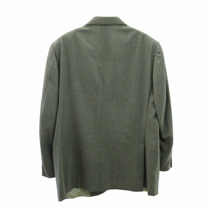 【中古】コルネリアーニ Corneliani シングルスーツ セットアップ ジャケット サイドベンツ グレー 52 約XL 大きいサイズ メンズ 【ベクトル 古着】 250725