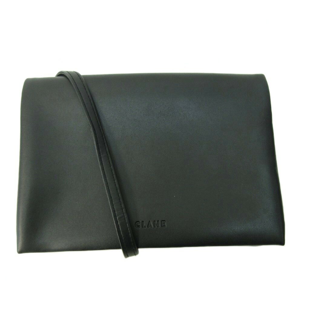 【中古】クラネ CLANE 美品 PVCレザー ショルダーバッグ スクエア 黒 ブラック 【ベクトル 古着】 250929