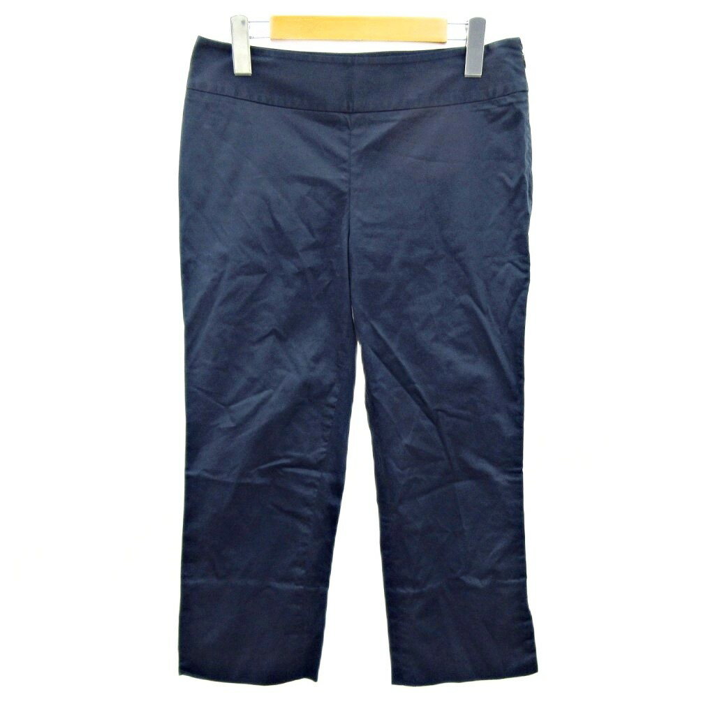 【中古】セイ TSE クロップドパンツ ストレッチ コットン 七分丈 4 約M 紺 ネイビー 1016 レディース 【ベクトル 古着】 251016