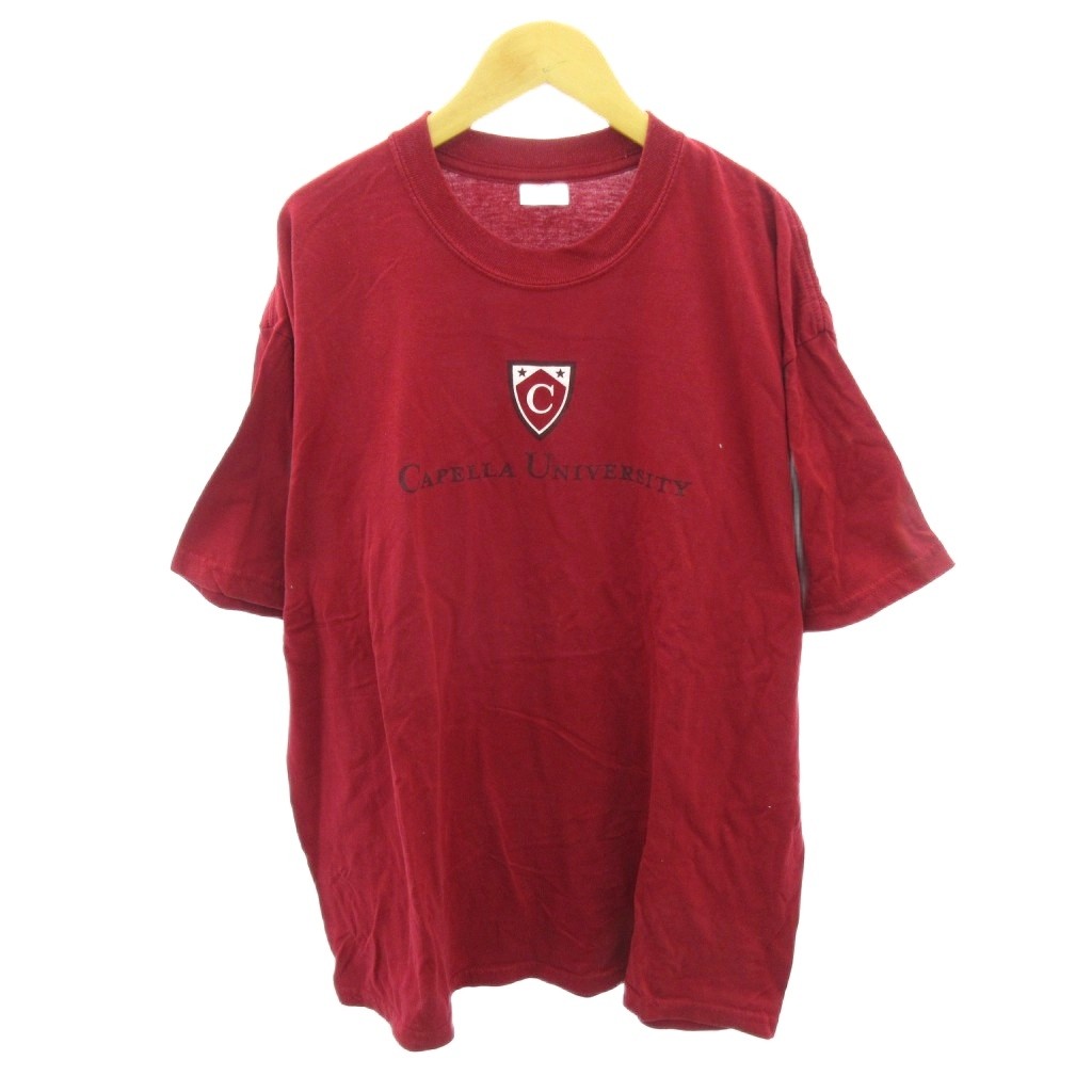 【中古】ジャージーズ JERZEES Tシャツ カレッジ プリント 半袖 XL 赤 レッド 1111 メンズ 【ベクトル 古着】 251111表記サイズXL実寸サイズ肩幅：約60cm　身幅：約62cm　着丈：約76cm　袖丈：約23cm　　素材綿50% ポリエステル50%色赤 レッド仕様--状態表地全体に若干の毛羽立ちがありますが、その他に大きく目立ったダメージはなく、問題なくご使用いただける商品です。 ※あくまでも中古品ですので掲載写真や記載内容をご確認いただき、ご理解の上ご購入ください。付属品--備考品番なし こちらのお品物は店舗で保管しておらず、店頭販売出来かねます。（※お取り寄せも出来かねます）商品のお問い合わせの回答を休止しております。＊各商品ページの商品詳細等をご確認の上ご購入ください。【中古】ジャージーズ JERZEES Tシャツ カレッジ プリント 半袖 XL 赤 レッド 1111 メンズ 【ベクトル 古着】 251111状態ランク　”AB”詳細については、下記および「状態ランクについて」ページをご覧ください。未使用・新品の商品ほぼ新品同様の商品使用感が少なく、かなり状態の良い商品使用感はあるが、傷や汚れの少ない商品使用感の他、傷や汚れが見られる商品かなり大きな傷みがある難あり商品※S〜CランクはUSED品となりますので、使用感をご理解の上でご入札下さい。状態ランクについてinformation表記サイズXL実寸サイズ肩幅：約60cm　身幅：約62cm　着丈：約76cm　袖丈：約23cm　　素材綿50% ポリエステル50%色赤 レッド仕様--状態表地全体に若干の毛羽立ちがありますが、その他に大きく目立ったダメージはなく、問題なくご使用いただける商品です。 ※あくまでも中古品ですので掲載写真や記載内容をご確認いただき、ご理解の上ご購入ください。付属品--備考品番なし こちらのお品物は店舗で保管しておらず、店頭販売出来かねます。（※お取り寄せも出来かねます）商品のお問い合わせの回答を休止しております。＊各商品ページの商品詳細等をご確認の上ご購入ください。本商品は一点物です他サイトや店舗にて販売している商品です。多少のお時間差にて欠品になることもございます。予めご了承頂ますようお願い致します。ベクトル・サイズガイドはこちらこの商品と同じブランドの商品を見る