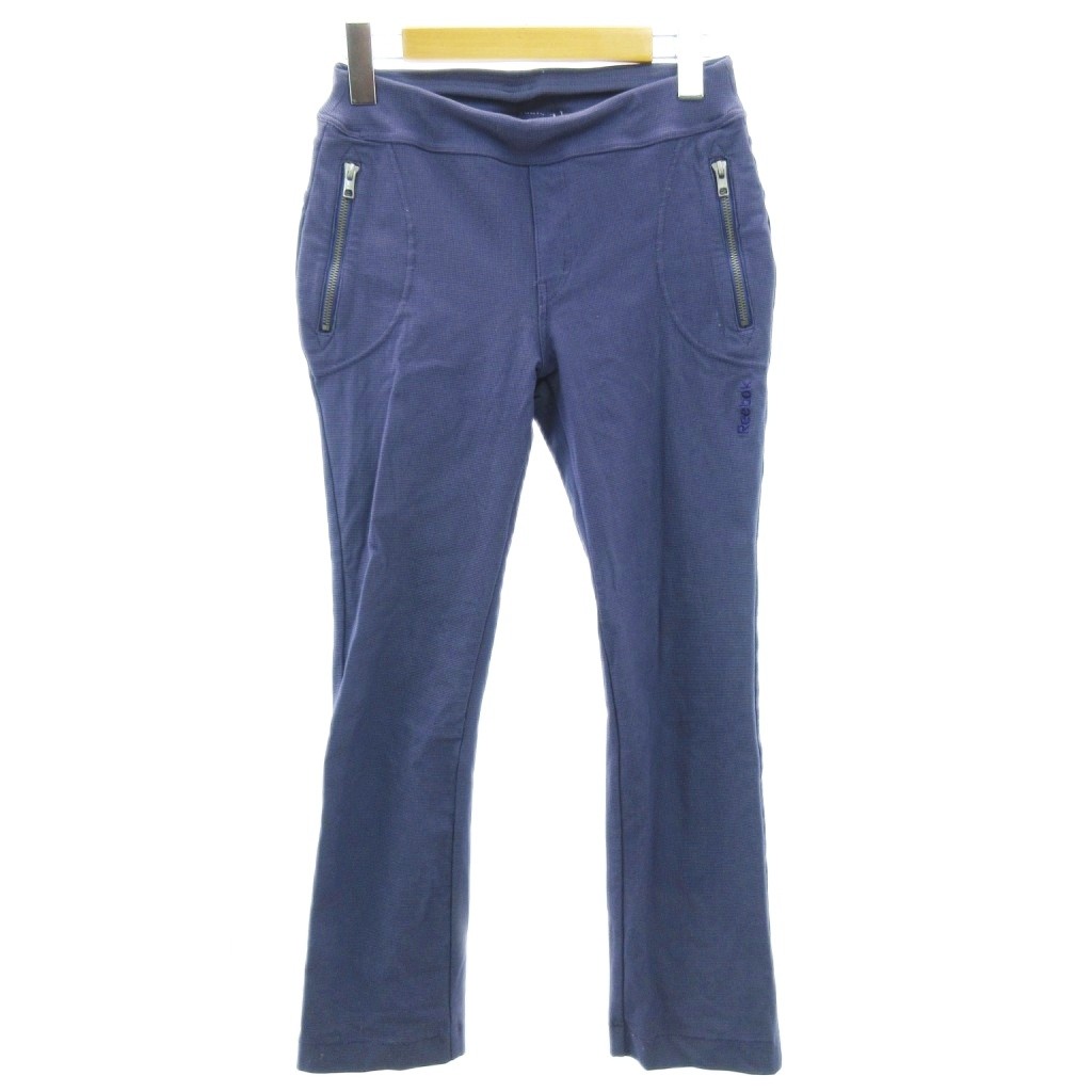 【中古】リーボック Reebok ナイロン イージー パンツ ロゴ刺しゅう 紫 パープル 約S レディース 【ベ..