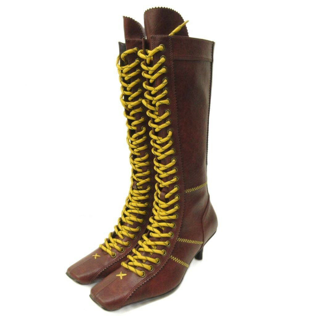 【中古】未使用品 Jaded london ジェイデッドロンドン 新品同様 Burgundy Brooke Boxing Boot ブルック ブーツ バーガンディ UK3 約22.5cm JWF3976 レディース 【ベクトル 古着】 260325