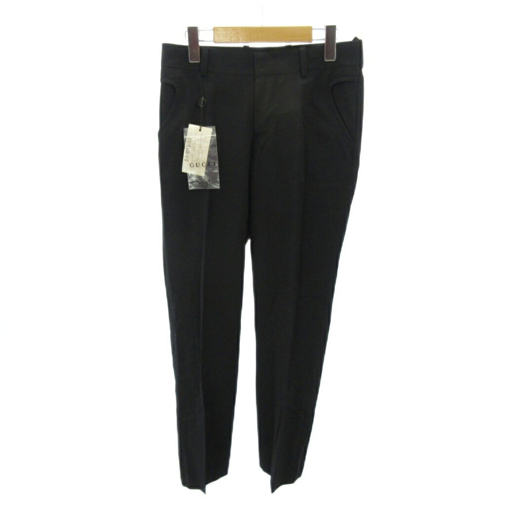 gucci///////////////\' - 【中古】未使用品 グッチ GUCCI タグ付き トムフォード期 パンツ スラックス ストレート センタープレス 40 黒 ブラック 0330 レディース 【ベクトル 古着】 260330