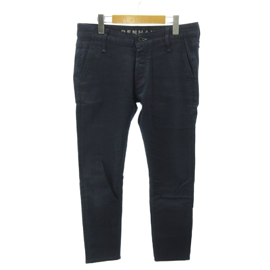 [Used] Denham York Slim Tapered Denim Jeans, Slim Tapered Fit, Button Fly, W31 L30, Navy, 0427, Men's [Vector Used Clothing] 260427