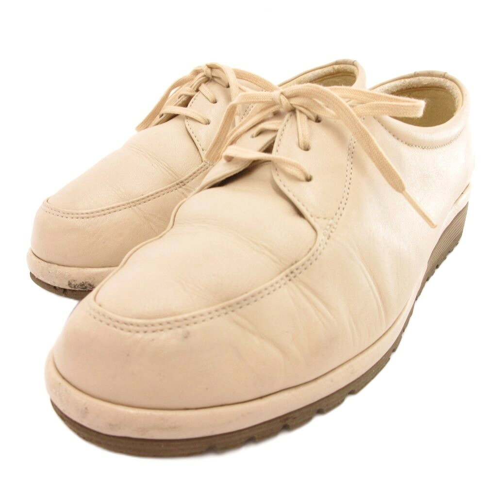 【中古】アシックス asics ペダラ スニーカー シューズ モカシン レザー 22.5cm ベージュ WP7805 /JS レディース 【ベクトル 古着】 260601