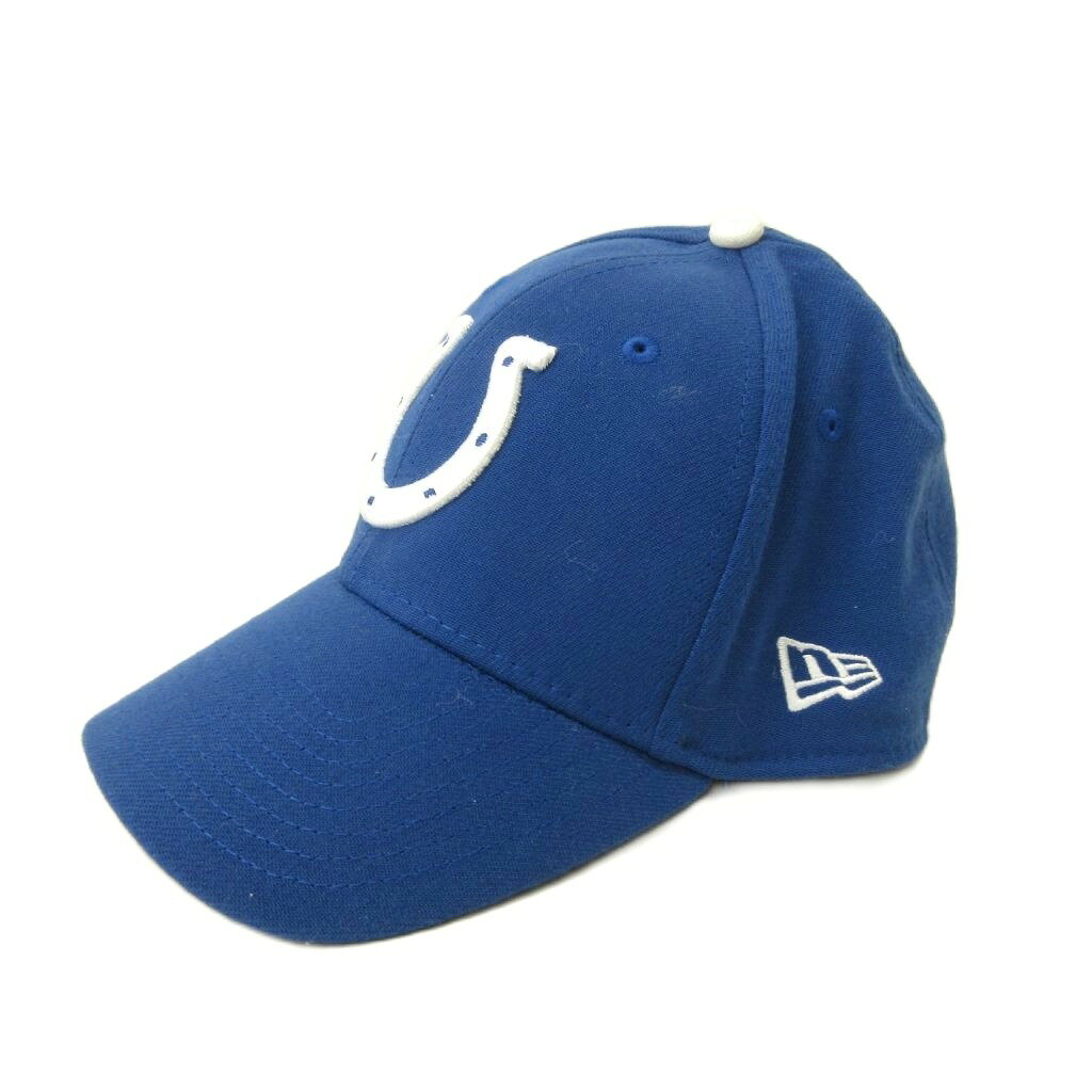 【中古】ニューエラ NEW ERA 美品 39THIRTY キャップ 帽子 NFL アメフト アナポリスコルツ ロゴ 刺繍 S-M 青 ブルー 0520 メンズ 【ベクトル 古着】 260520