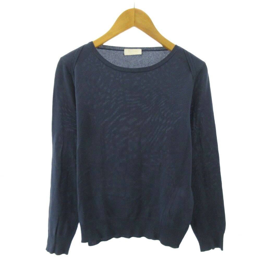 【中古】ボールジー BALLSEY トゥモローランド 美品 ニット セーター 絹 シルク 長袖 38 紺 ネイビー 0527 レディース 【ベクトル 古着】 260527ブランドボールジー BALLSEY トゥモローランド表記サイズ38実寸サイズ肩幅：約38cm　身幅：約48cm　着丈：約59cm　袖丈：約56cm　　素材シルク100%色紺 ネイビー仕様--状態使用感が少なく、かなり状態の良い商品です。 ※あくまでも中古品ですので掲載写真や記載内容をご確認いただき、ご理解の上ご購入ください。付属品--備考品番 11-02-51-02604 （株）トゥモローランド こちらのお品物は店舗で保管しておらず、店頭販売出来かねます。（※お取り寄せも出来かねます）商品のお問い合わせの回答を休止しております。＊各商品ページの商品詳細等をご確認の上ご購入ください。【中古】ボールジー BALLSEY トゥモローランド 美品 ニット セーター 絹 シルク 長袖 38 紺 ネイビー 0527 レディース 【ベクトル 古着】 260527状態ランク　”A”詳細については、下記および「状態ランクについて」ページをご覧ください。未使用・新品の商品ほぼ新品同様の商品使用感が少なく、かなり状態の良い商品使用感はあるが、傷や汚れの少ない商品使用感の他、傷や汚れが見られる商品かなり大きな傷みがある難あり商品※S〜CランクはUSED品となりますので、使用感をご理解の上でご入札下さい。状態ランクについてinformationブランドボールジー BALLSEY トゥモローランド表記サイズ38実寸サイズ肩幅：約38cm　身幅：約48cm　着丈：約59cm　袖丈：約56cm　　素材シルク100%色紺 ネイビー仕様--状態使用感が少なく、かなり状態の良い商品です。 ※あくまでも中古品ですので掲載写真や記載内容をご確認いただき、ご理解の上ご購入ください。付属品--備考品番 11-02-51-02604 （株）トゥモローランド こちらのお品物は店舗で保管しておらず、店頭販売出来かねます。（※お取り寄せも出来かねます）商品のお問い合わせの回答を休止しております。＊各商品ページの商品詳細等をご確認の上ご購入ください。本商品は一点物です他サイトや店舗にて販売している商品です。多少のお時間差にて欠品になることもございます。予めご了承頂ますようお願い致します。ベクトル・サイズガイドはこちらこの商品と同じブランドの商品を見る