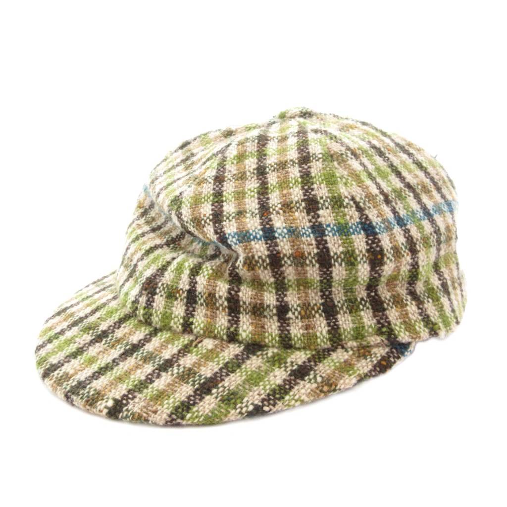 【中古】Donagel 美品 キャスケット 帽子 ベージュ ツイード チェック柄 /NL メンズ 【ベクトル 古着】 260619