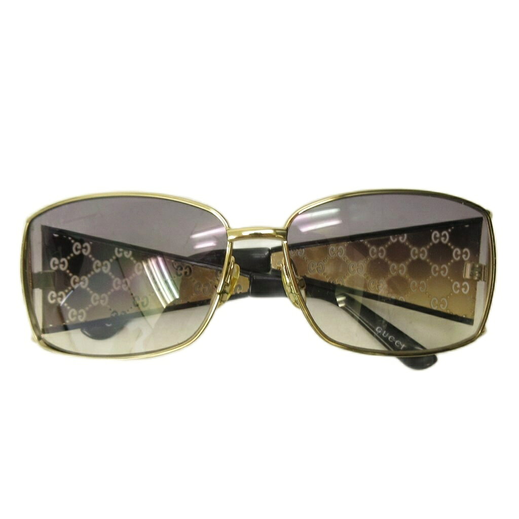 gucci///////////////\\\' - 【中古】グッチ GUCCI サングラス アイウェア スクエア メタル GG柄 63□14 Y2K ゴールドカラー 2832/S 0605 レディース 【ベクトル 古着】 260605