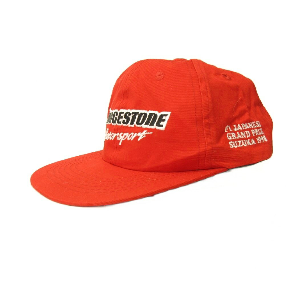 【中古】ブリヂストン ブリジストン BRIDGESTONE ヴィンテージ 1998年 フォーミュラ1 F1 日本グランプリ 鈴鹿サーキット キャップ 帽子 ロゴ 刺繍 アジャスタブル 赤 レッド 0629 レディース 【ベクトル 古着】 260629ブランドブリヂストン ブリジストン BRIDGESTONE表記サイズ--実寸サイズつば：約7.5cm　頭周り：約52-58cm　　素材綿100%色赤 レッド仕様--状態若干の型崩れがありますが、その他に目立ったダメージはなく、問題なくご使用いただける商品です。 ※あくまでも中古品ですので掲載写真や記載内容をご確認いただき、ご理解の上ご購入ください。付属品--備考品番なし商品のお問い合わせの回答を休止しております。＊各商品ページの商品詳細等をご確認の上ご購入ください。【中古】ブリヂストン ブリジストン BRIDGESTONE ヴィンテージ 1998年 フォーミュラ1 F1 日本グランプリ 鈴鹿サーキット キャップ 帽子 ロゴ 刺繍 アジャスタブル 赤 レッド 0629 レディース 【ベクトル 古着】 260629状態ランク　”AB”詳細については、下記および「状態ランクについて」ページをご覧ください。未使用・新品の商品ほぼ新品同様の商品使用感が少なく、かなり状態の良い商品使用感はあるが、傷や汚れの少ない商品使用感の他、傷や汚れが見られる商品かなり大きな傷みがある難あり商品※S〜CランクはUSED品となりますので、使用感をご理解の上でご入札下さい。状態ランクについてinformationブランドブリヂストン ブリジストン BRIDGESTONE表記サイズ--実寸サイズつば：約7.5cm　頭周り：約52-58cm　　素材綿100%色赤 レッド仕様--状態若干の型崩れがありますが、その他に目立ったダメージはなく、問題なくご使用いただける商品です。 ※あくまでも中古品ですので掲載写真や記載内容をご確認いただき、ご理解の上ご購入ください。付属品--備考品番なし商品のお問い合わせの回答を休止しております。＊各商品ページの商品詳細等をご確認の上ご購入ください。本商品は一点物です他サイトや店舗にて販売している商品です。多少のお時間差にて欠品になることもございます。予めご了承頂ますようお願い致します。ベクトル・サイズガイドはこちらこの商品と同じブランドの商品を見る