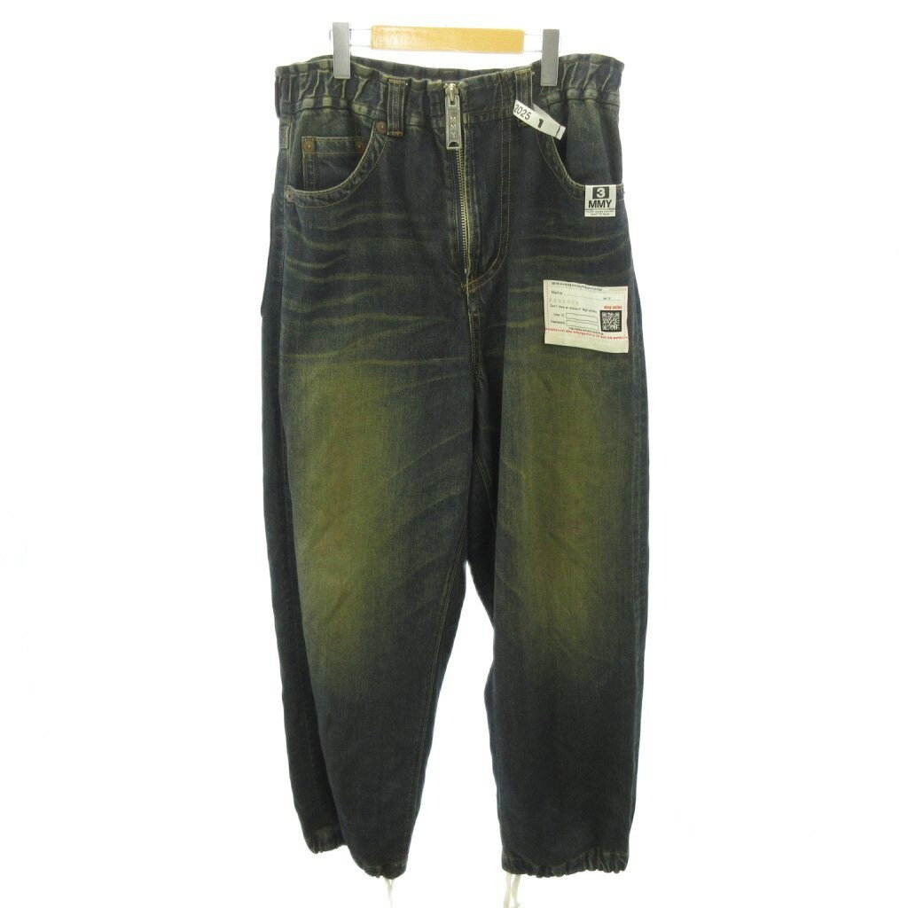 [Used] MIHARA YASUHIRO 25SS AMATEUR SEWN WIDE JEANS Wide Denim Pants Jeans Fade Finish Size 46 Indigo Blue A14PT023 0621 Men's [Vector Used Clothing] 260621