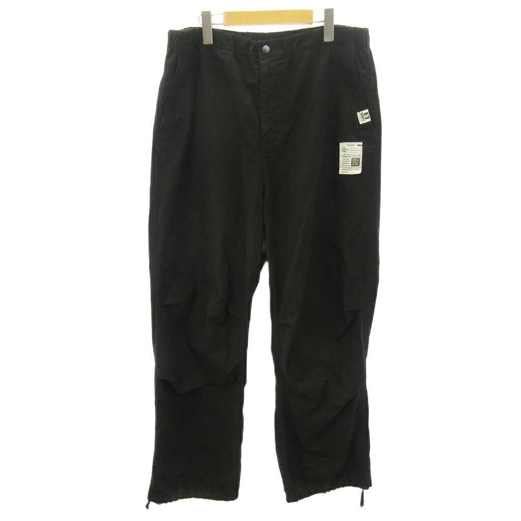 ミハラヤスヒロ MIHARA YASUHIRO Ripstop Parachute Pants ワークパンツ ワイド イージー リップストップ生地 48 黒 ブラック J13PT161 0704 メンズ  260704