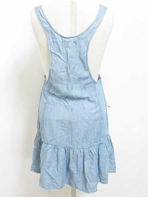 【中古】ジルスチュアート JILL STUART ワンピース チュニック ジャンパースカート 無地 青 水色 S レディース 【ベクトル 古着】 190827 ベクトルプレミアム店