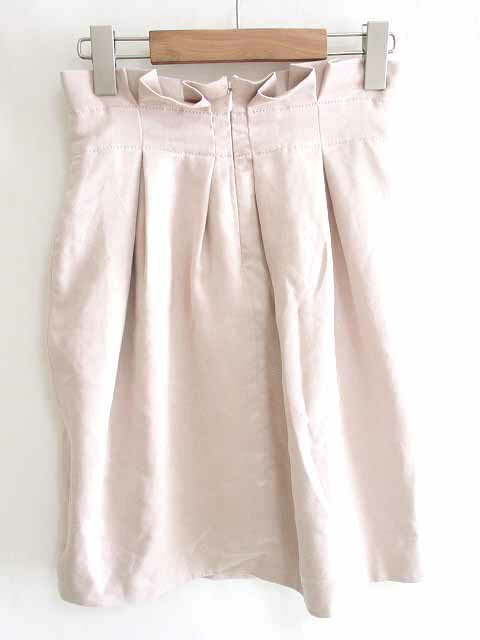 【中古】スピック＆スパン ノーブル Spick&Span Noble フレアスカート タックスカート 膝丈 無地 ピンク 36 レディース 【ベクトル 古着】 200221 ベクトルプレミアム店