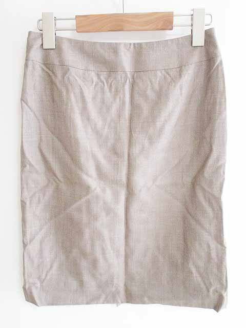乐天商城 - 【中古】ユナイテッドアローズ UNITED ARROWS タイトスカート 台形スカート 膝丈 ウール シルク 絹 無地 茶 36 レディース 【ベクトル 古着】 200327 ベクトルプレミアム店
