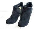【中古】スティーブマデン STEVE MADDEN ブーティー ショートブーツ ヒール サイドジップ レザー 革 無地 黒 5.5 レディース 【ベクトル 古着...