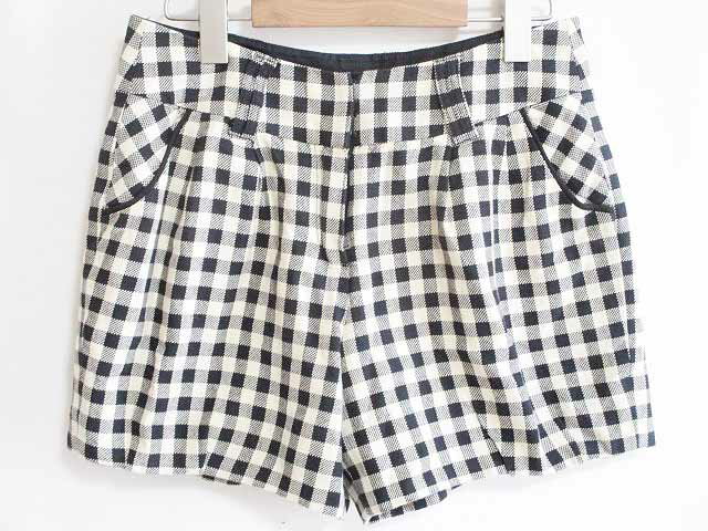 Cotton - 【中古】ロイスクレヨン Lois CRAYON ショートパンツ キュロット チェック コットン 100 黒 白 M レディース 【ベクトル 古着】 200424 ベクトルプレミアム店