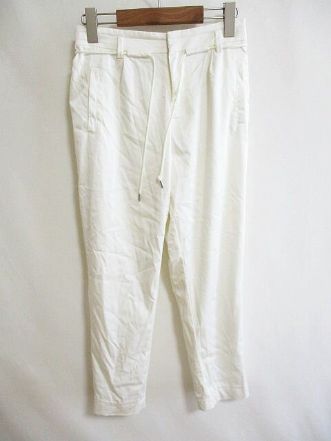 【中古】メイソングレイ MAYSON GREY ベルト紐 パンツ クロップド 白 2 レディース 【ベクトル 古着】 210510