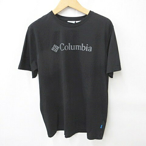【中古】コロンビア Columbia Tシャツ アウトドア 半袖 丸首 ロゴ 黒 ブラック XXL メンズ 【ベクトル 古着】 240421