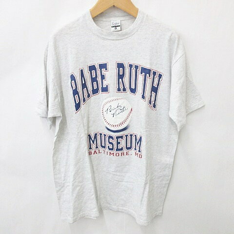 【中古】Gopher Sport Tシャツ 半袖 丸首 プリント ロゴ イラスト グレー XL ■FF メンズ 【ベクトル 古着】 240819 【中古】Gopher Sport Tシャツ 半袖 丸首 プリント ロゴ イラスト グレー XL ■FF メンズ 【ベクトル 古着】 240819