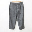 【中古】エイチオービー H.O.B パンツ テーパード ストライプ 総ゴム グレー M レディース 【ベクトル 古着】 241018(4)