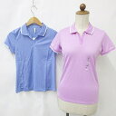 【中古】未使用品 ユニクロ UNIQLO ポロシャツ 2枚セット 半袖 スキッパー ライン 紫 青 パープル ブルー M レディース 【ベクトル 古着】 241...