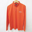 【中古】キャロウェイ CALLAWAY ゴルフ スポーツウエア シャツ ハーフジップ ハイネック 長袖 速乾 総柄 オレンジ 3L メンズ 【ベクトル 古着】 250413(4)