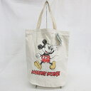 【中古】未使用品 ディズニー Disney トートバッグ エコバッグ ミッキーマウス プリント 綿 生成り ベージュ メンズ レディース 【ベクトル 古着】 2...