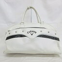 【中古】キャロウェイ CALLAWAY ゴルフ ボストンバッグ シューズケース ロゴ スタッズ 白 黒 ホワイト ブラック メンズ レディース 【ベクトル 古着...