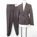 【中古】ユニクロ UNIQLO イネス ド ラ フレサンジュ スーツ セットアップ ジャケット ピークドラペル シングル 背抜き ベンツ ワイドパンツ ロング ロールアップ 茶 ブラウン S レディース 【ベクトル 古着】 250424