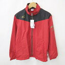 【中古】未使用品 ミズノ MIZUNO スポーツウエア ジャケット ジャンバー ジップアップ スタンドカラー 撥水 赤 黒 レッド ブラック M メンズ 【ベク...