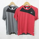 【中古】未使用品 ミズノ MIZUNO スポーツウエア Tシャツ 2枚セット 半袖 丸首 吸汗速乾 UV 赤 グレー 黒 レッド ブラック M メンズ 【ベクト...