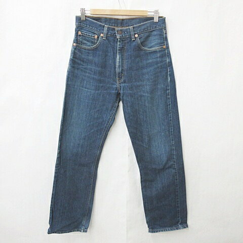 【中古】リーバイス Levi's 512 デニム ジーンズ パンツ ロング丈 ワイド ロゴ 綿 インディゴ ブルー 31 メンズ 【ベクトル 古着】 250526