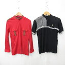 【中古】ブラックピア BLACK PIA ピアスポーツ PIA SPOATS シャツ ポロシャツ カットソー 2枚セット 半袖 長袖 ヘンリーネック ハーフジッ...