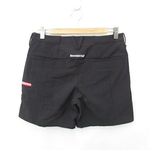 【中古】ラッセルノ Russeluno ゴルフ スポーツウエア キュロット パンツ ショートパンツ スカート ラップ ストレッチ 黒 ブラック 1 レディース 【ベクトル 古着】 250904