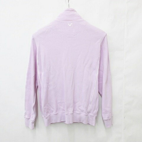 【中古】キャロウェイ CALLAWAY ゴルフ スポーツウエア トレーナー 長袖 ハーフジップ スタンドカラー 紫 パープル M メンズ 【ベクトル 古着】 250927
