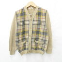 【中古】アイスバーグ ICEBERG ニット カーディガン Vネック 釦開き 無地 チェック 刺繍 テープ ウール ベージュ グレー 黄 赤 白 イエロー レッ...